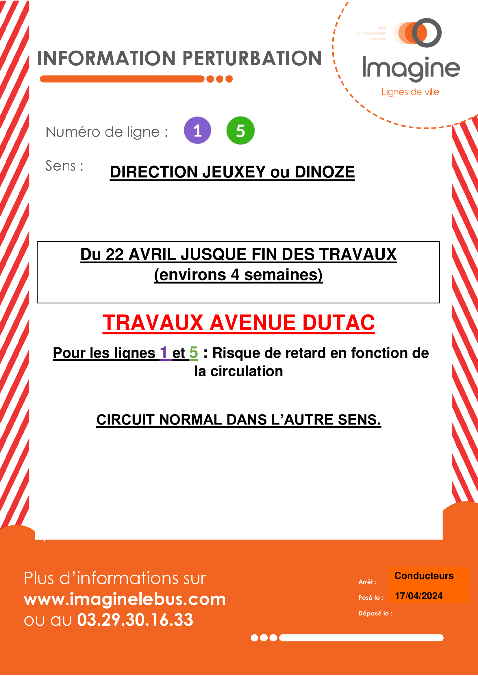 Travaux Avenue DUTAC